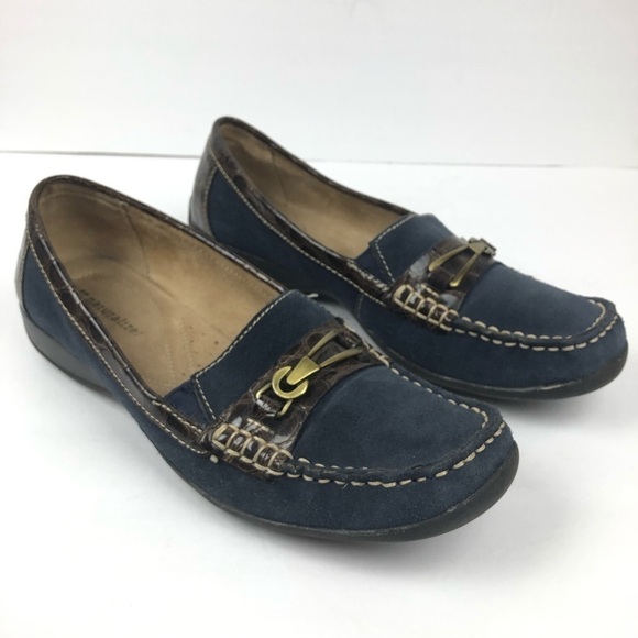 Naturalizer’sWomen’s blue loafers with brown accents 9.5M - Picture 1 of 8